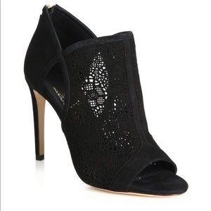 Salvatore Ferragamo Black Suede Gayle Bootie